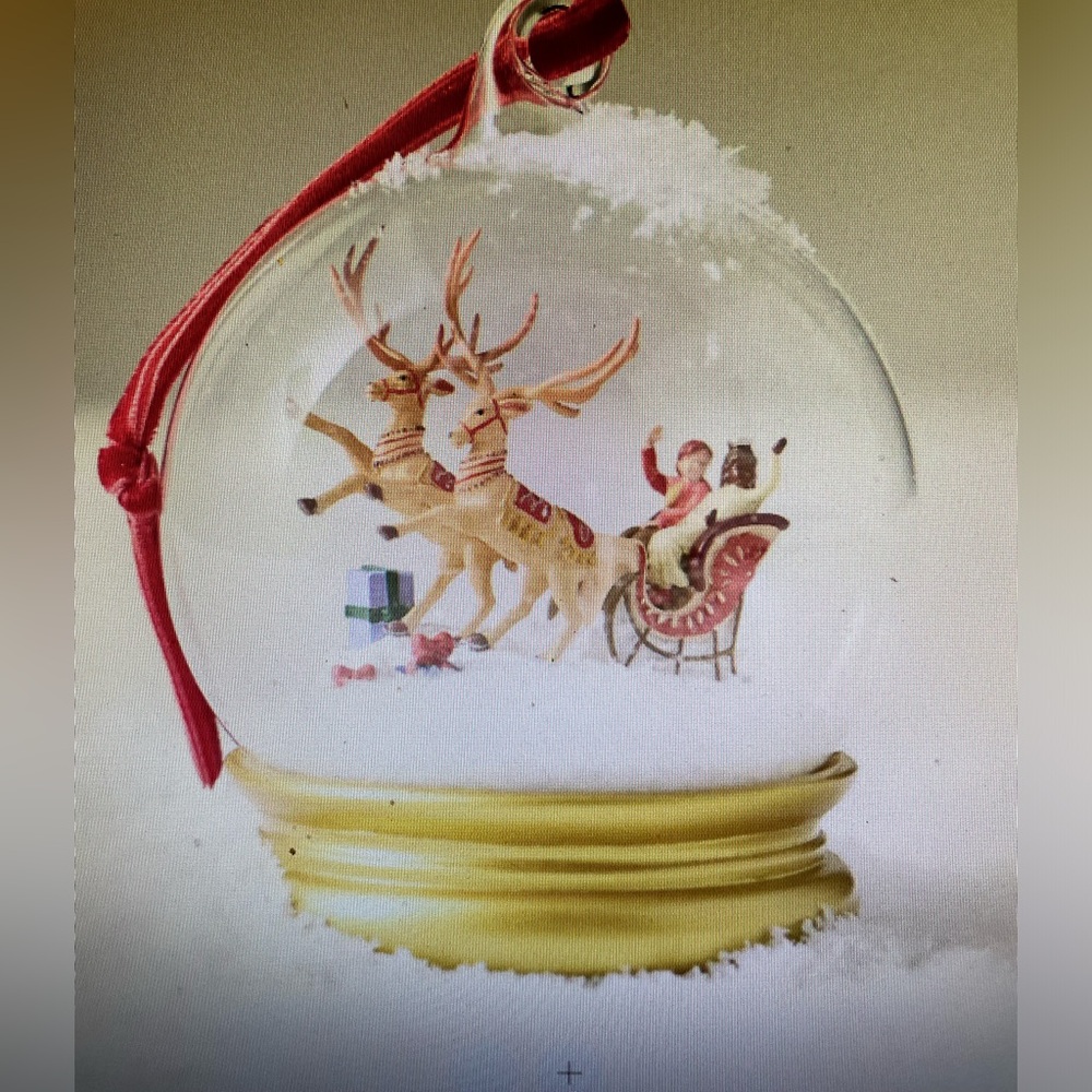 ❤️ ANTHROPOLOGIE NUTCRACKER NEW YORK CITY BALLET GLASS SNOWGLOBE ORNAMENT NEW